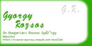 gyorgy rozsos business card